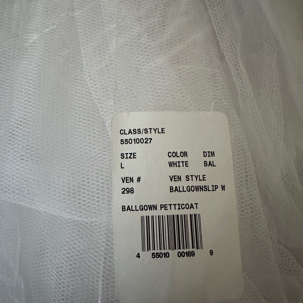 Brand New White Ballgown Petticoat